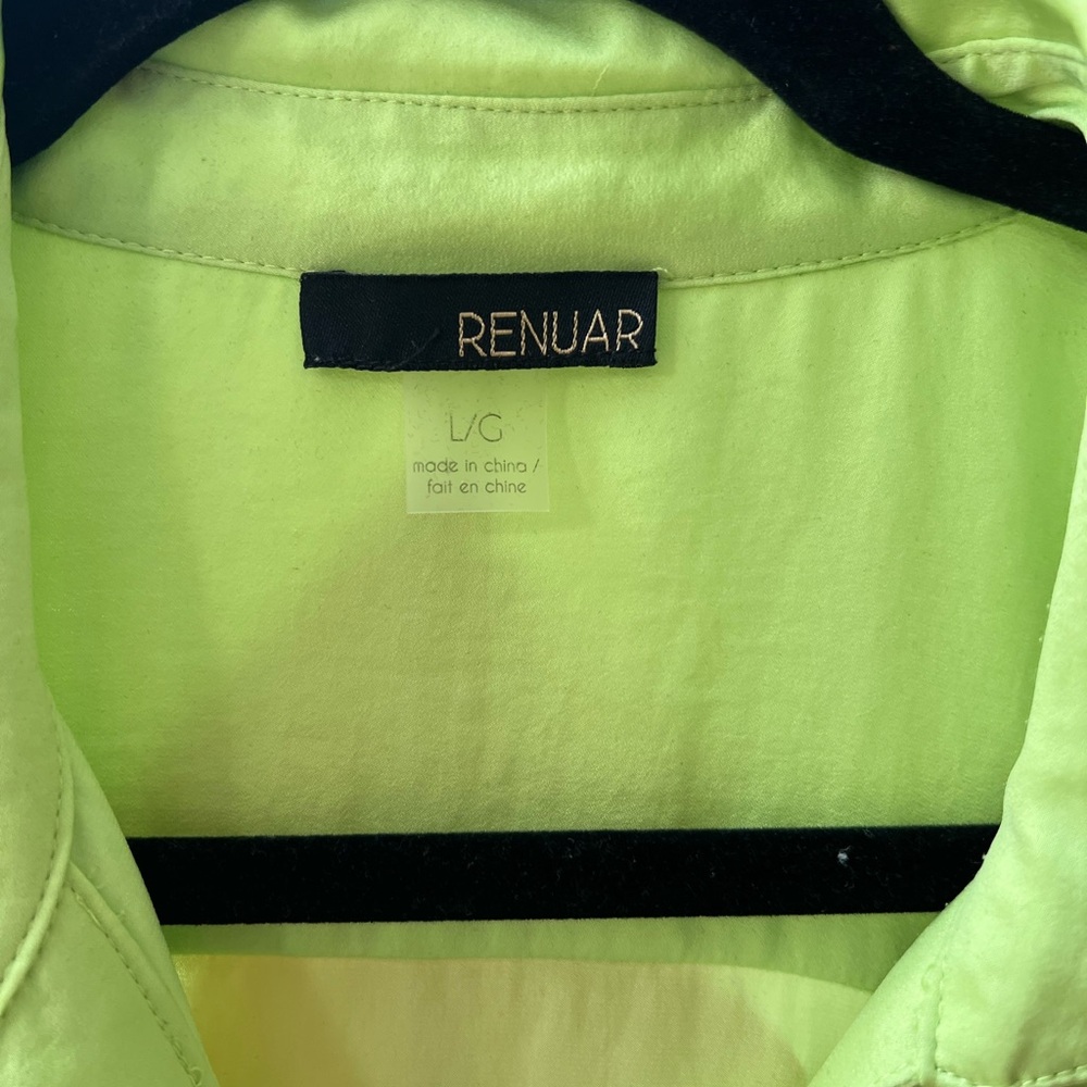 Renuar Bright Green Women's Blouse L - Picture 2 of 6